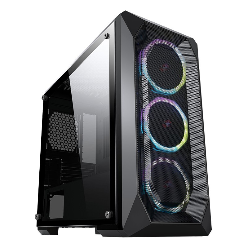 CASE GAMING ITEK EPSYLON 2.0 - Gaming Mini Tower 2xUSB3 3x12cm ARGB fan Side Panel Glass
