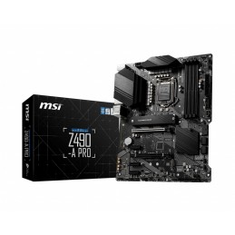 MAINBOARD MSI Z490-A PRO, Intel, LGA 1200, Intel® Core™ i3, Intel Core i5, Intel Core i9, Intel® Pentium®, DDR4-SDRAM, DIMM,