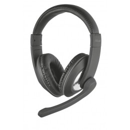 Cuffie per PC con Microfono ad Archetto CHAT Nero Trust Reno 21662