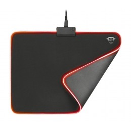 TAPPETINO PER MOUSE CON BORDI  LED RGB MORBIDO FLESSIBILE TRUST 23063 350X260 MM