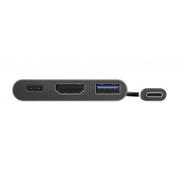 HUB  Dock Type-C 3 IN 1- 1PT USB Type-A 3.1 + 1 PT USB Type-A 2.0 HDMI 4K