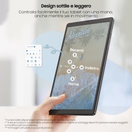 TABLET Samsung Galaxy Tab A7 LITE 8,7'' 3 32 WIFI GB Espandibili GRAY  SM-T220 Android 11, Grigio [Versione italiana] 2021