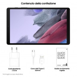TABLET Samsung Galaxy Tab A7 LITE 8,7'' 3 32 WIFI GB Espandibili GRAY  SM-T220 Android 11, Grigio [Versione italiana] 2021