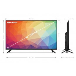 TV SHARP 40FG2EA - 40 ANDROID TV LED FRAMELESS FHD - DOLBY AUDIO - CONTROLLO VOCALE - CHROMECAST - BLACK - IT