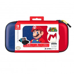 COVER PDP Slim Deluxe Travel Case  Power Pose Mario Nintendo Blu, Rosso