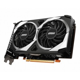 MSI Radeon RX 6500 XT MECH 2X 4G OC Gaming Graphics Card - AMD RX , GPU 2447 2669 MHz, 4000 MB di Memoria DDR6, Velocità di Mem