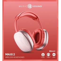 CUFFIE BLUETOOTH MAXI 2 MUSIC SOUND CELLULARLINE RED