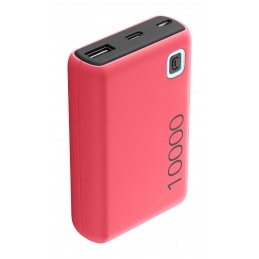 Power Bank CELLULARLINE 10.000mAH  -2 USB - 1 TYPE C - 1 MICRO USB RED PBESSENCE10000P