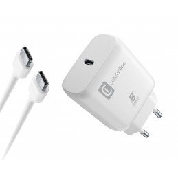 CARICABATTERIA SAMSUNG  25W USB-C + CAVO TYPE-C - TYPE-C WHITE