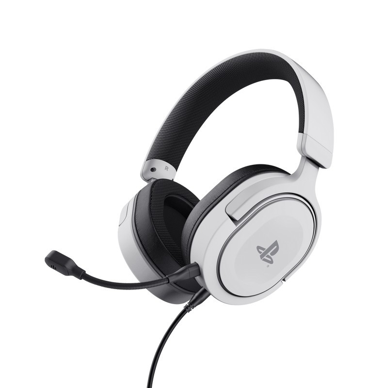 CUFFIE PER SONY PS5 PS4 PC TRUST GXT 498W Forta Cuffie Ecosostenibile WHITE