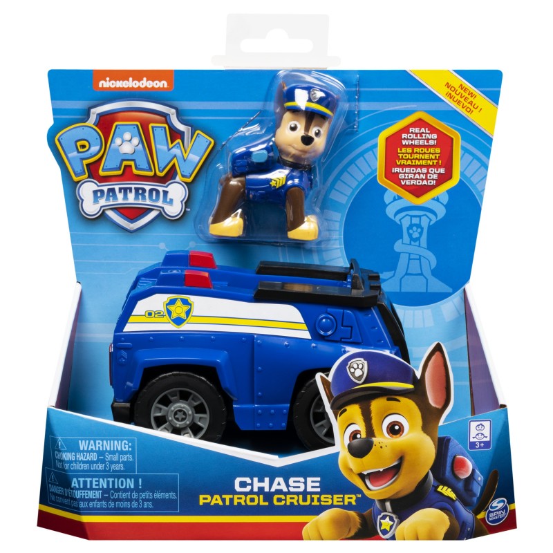 NICKELODEON PAW PATROL - VEICOLO POLIZIA + PERSONAGGIO CHASE