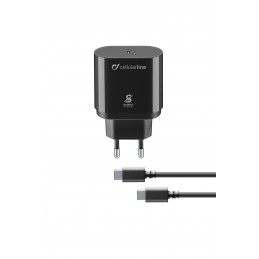 CARICABATTERIA SAMSUNG  25W USB-C + CAVO TYPE-C - TYPE-C BLACK