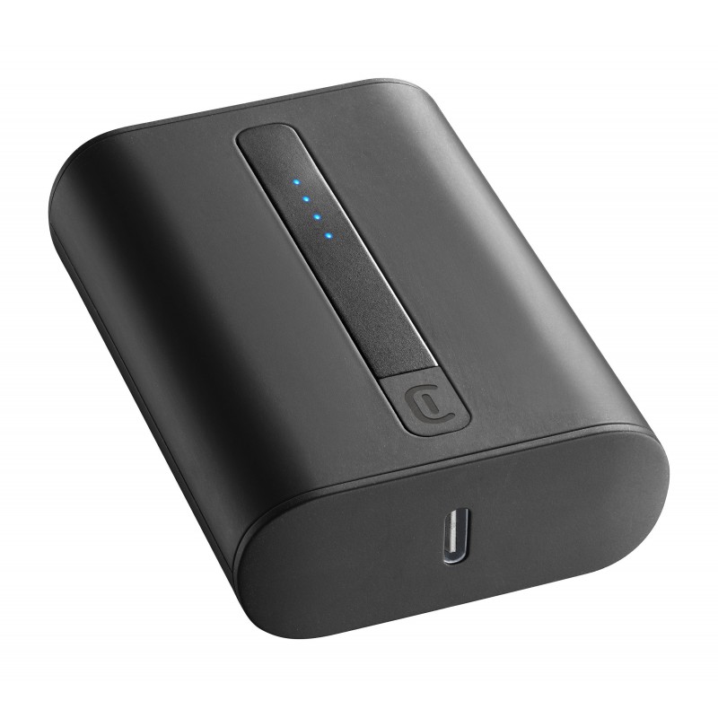 POWER BANK CELLULARLINE THUNDER FAST CHARGING 10000mAH 20W 2 PORTE USB - USB C BLACK