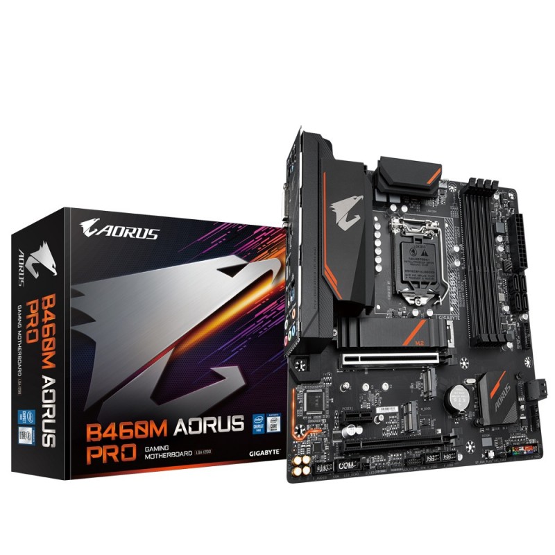 MAINBOARD GIGABYTE B460M AORUS PRO - DDR4 SOCKET 1200 + HDMI+DVI+DP Micro ATX