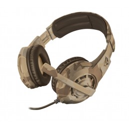 CUFFIE TRUST RADIUS GXT 310D DESERT CAMO GAMING 22208 PS4 XBOX PC SWITCH SMARTPHONE