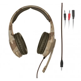CUFFIE TRUST RADIUS GXT 310D DESERT CAMO GAMING 22208 PS4 XBOX PC SWITCH SMARTPHONE
