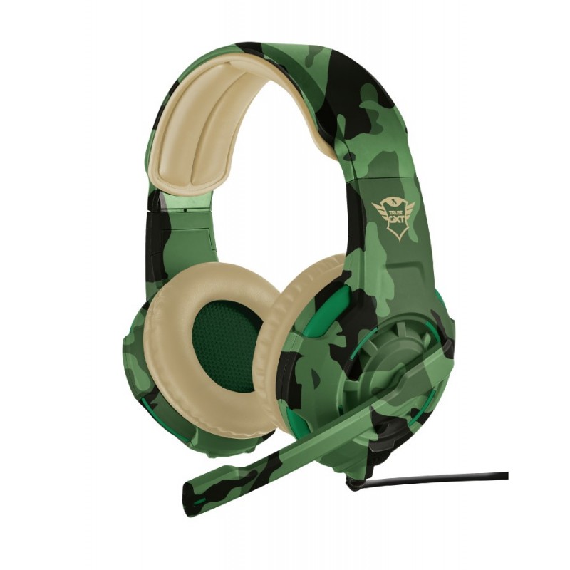 CUFFIE TRUST RADIUS GXT 310C JUNGLE CAMO GAMING 22207 PS4 XBOX PC SWITCH SMARTPHONE