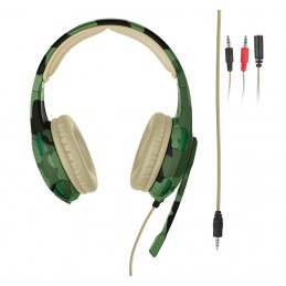 CUFFIE TRUST RADIUS GXT 310C JUNGLE CAMO GAMING 22207 PS4 XBOX PC SWITCH SMARTPHONE