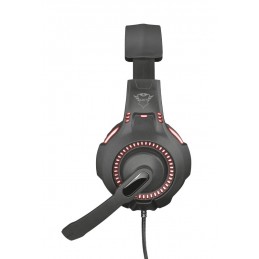 CUFFIE  TRUST GXT 407 GAMING RAVU ILLUMINATED Padiglione auricolare Nero, Rosso  Unità di controllo in linea