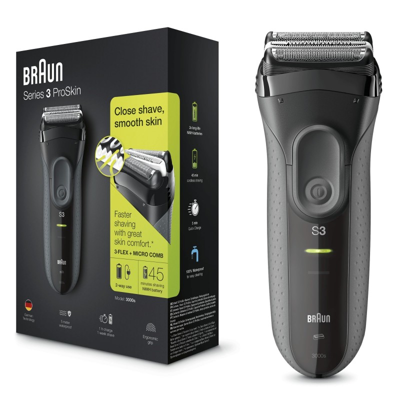RASOIO PER BARBA BRAUN ELETTRICO SERIE 3 PROSKIN 3000S