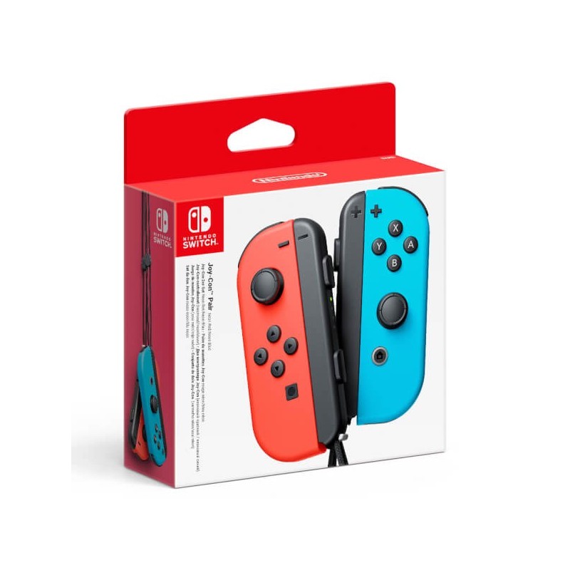 JOY-CON COPPIA CONTROLLER SWITCH ROSSO NEON   BLU NEON