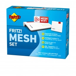 FRITZ MESH SET  ROUTER FRITZ BOX 7530 + EXTENDER 1200 (20002898)