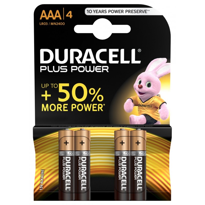 PILE DURACELL MINI STILO AAA PLUS 4Pz